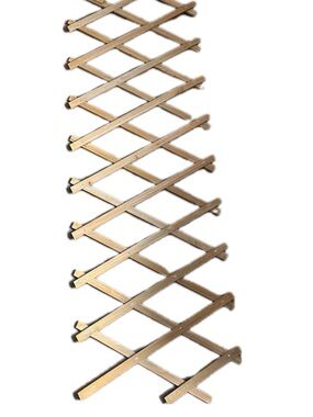 Belavi Expandable Wooden Wall Trellis Set of 2 Brown Diamond Aperture